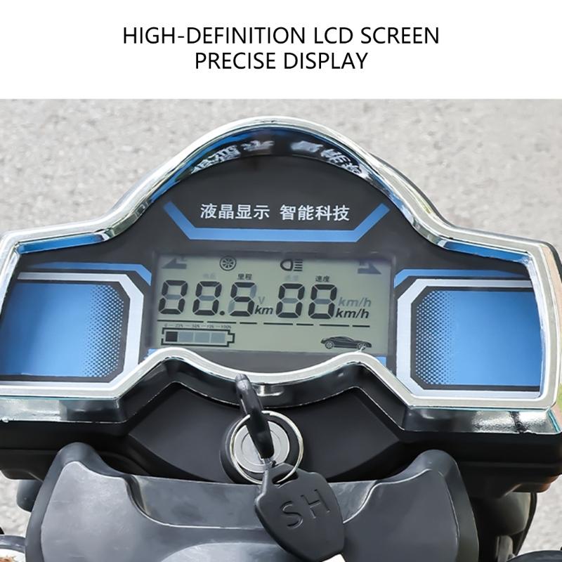 Easy Install Electric Tricycle Speedometer 48V 60V 72V Compatible LCD Panel with Battery Indicator & Odometer Function