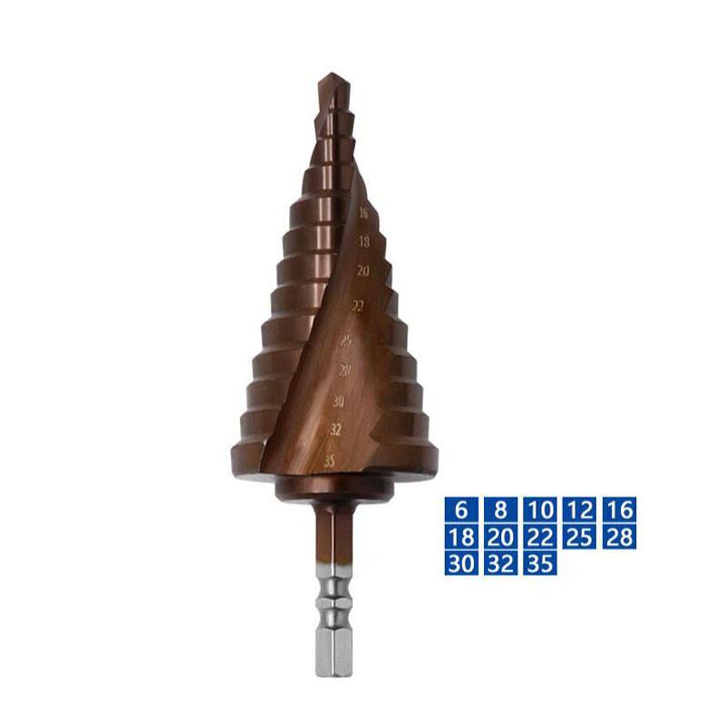 

Шестигранный хвостовик кобальтовое спиральное ступенчатое сверло из быстрорежущей стали, многоразмерное сверло-пагода, инструмент для пробивки металла 6-35