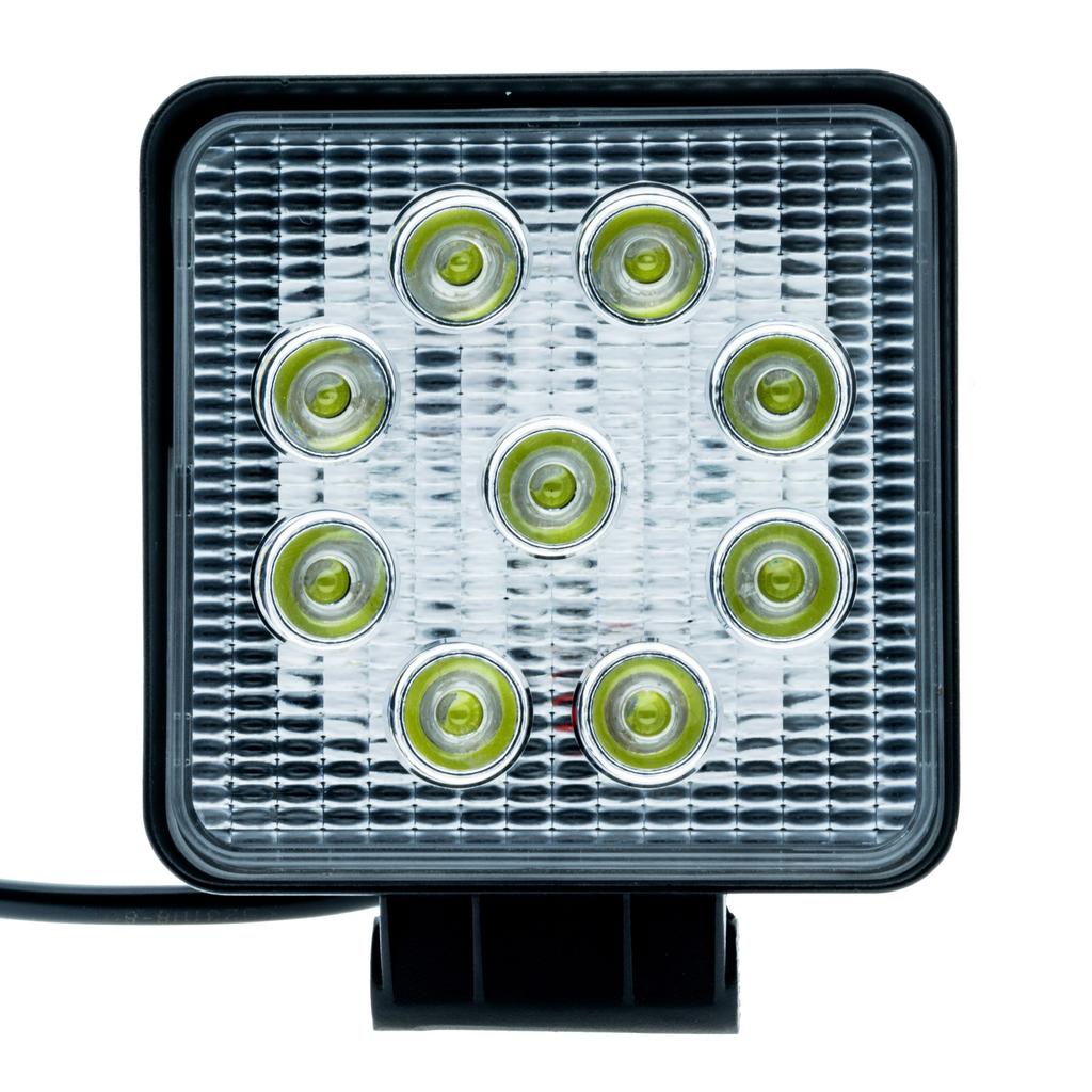 Lampa Robocza Led 27W Kwadratowa 12/24V 6000K Zimna Biel R10 R23