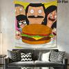 Giant Burger Pattern Home Decor Tapestry, Wall Hanging, Decorative RV Wall Cloth.MGT0918144