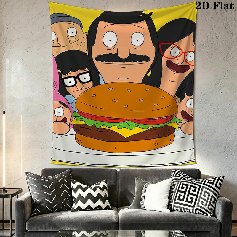 Giant Burger Pattern Home Decor Tapestry, Wall Hanging, Decorative RV Wall Cloth.MGT0918144
