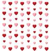 3D Heart Garland, 72Pcs Red Pink Valentines Heart Paper Garland Hearts Hanging Streamers for Galentines Anniversary Wedding Party Supplies