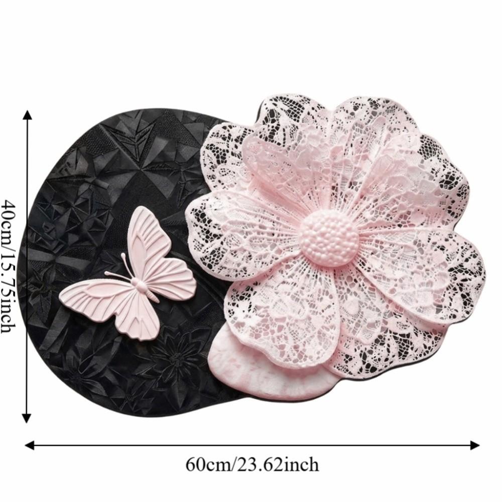 Absorbent Surface 3D Floral Butterfly Carpet Shower Mat For Living Room Tea Table Bedside