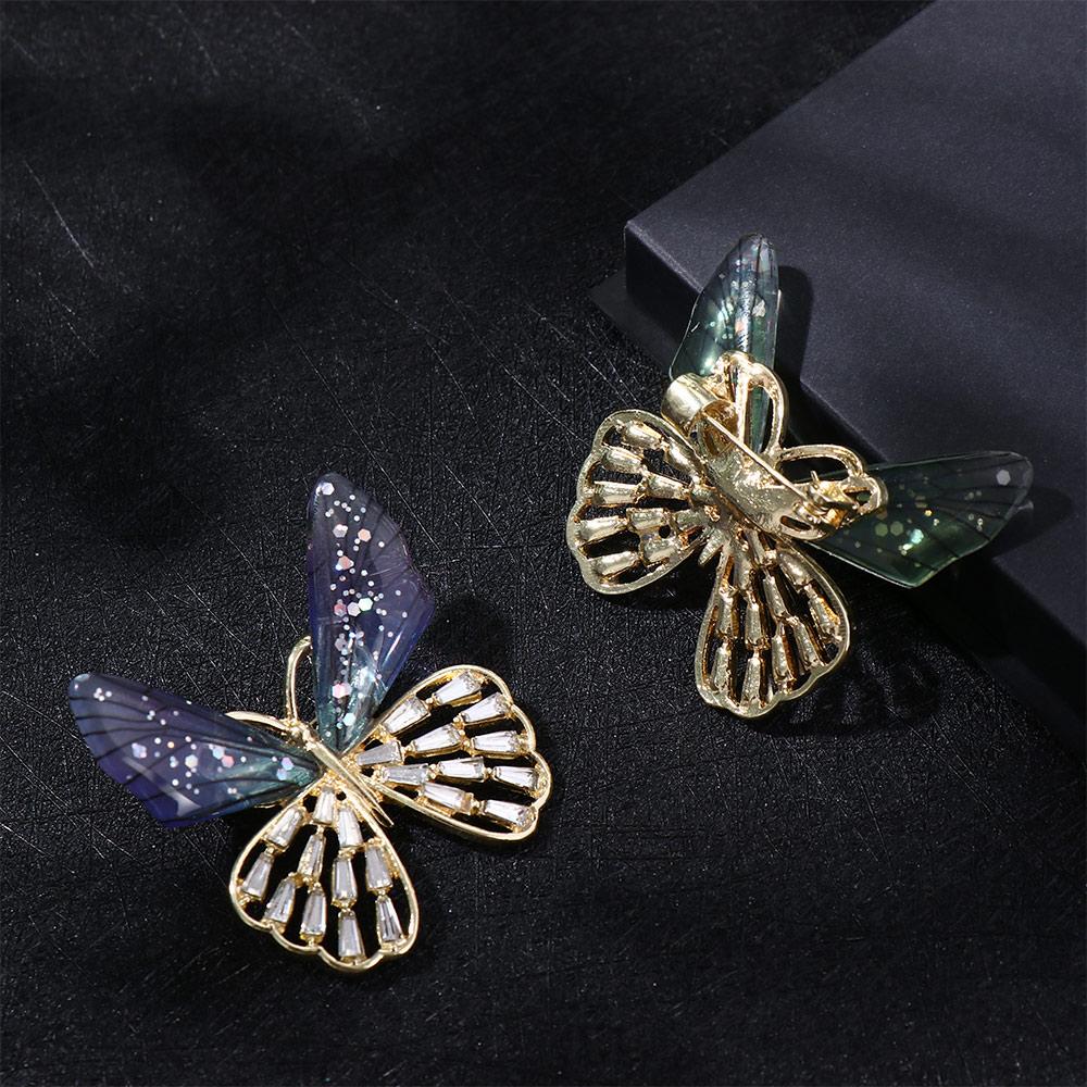Sense Zinc Zinc Alloy Boys Transparent Wings Butterfly Women Brooch Korean Style Badge Clothes Accessories