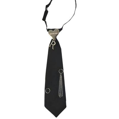 Uniform Ties For Janpanese JK Uniform Cosplay Accessory Neckwear Jk Seifuku Anime Necktie with Heart Metal Chain