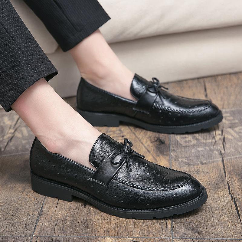 

Summer Korean version of retro Brock heightening casual business dress one pedal hair stylist leather shoes men 38
