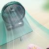 Desktop Clock Fan 90 Egree Shaking Head Height Wind Speed Adjustable 3600mAh Type-C Chargeable Light Portable Fan