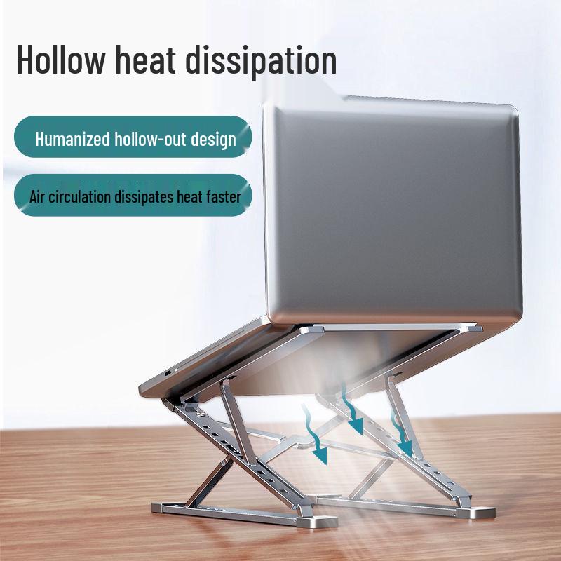 Double-Layer Foldable Aluminum Laptop Stand with Heat Dissipation