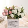 New 10 Heads Real Happy Flower 6 Colors Photography Photo Gift Valentine's Day Flowers Crystal Grass Bouquet Home Decorative