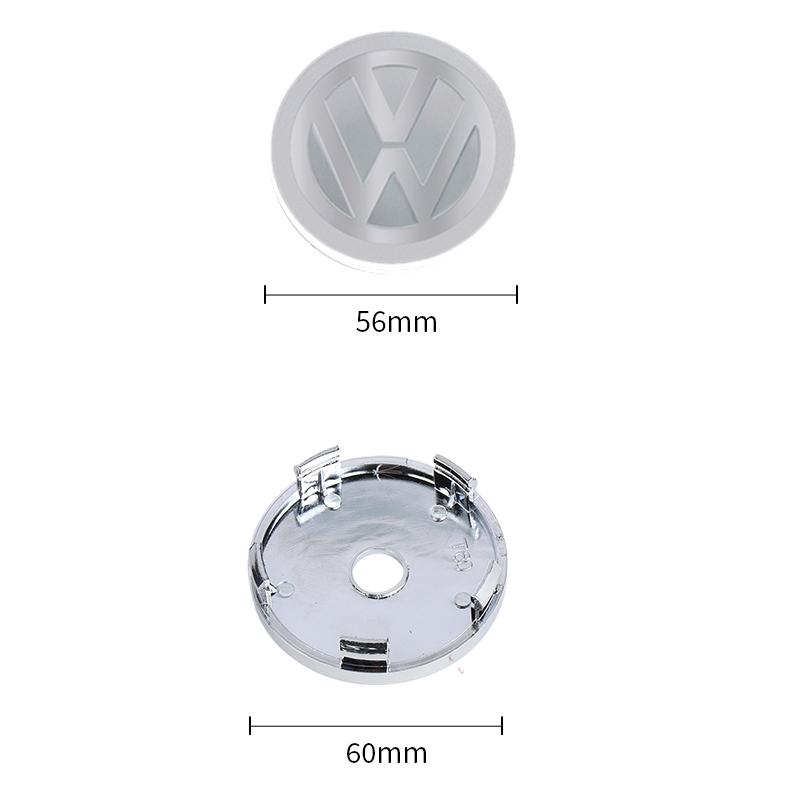 FUVLN1 60/63/68mm Car Wheel Center Hub Cap Logo Tyre Rims Badge Cover For Volkswagen VW Scirocco Golf MK6 Polo Tiguan PASSAT GTI R Line
