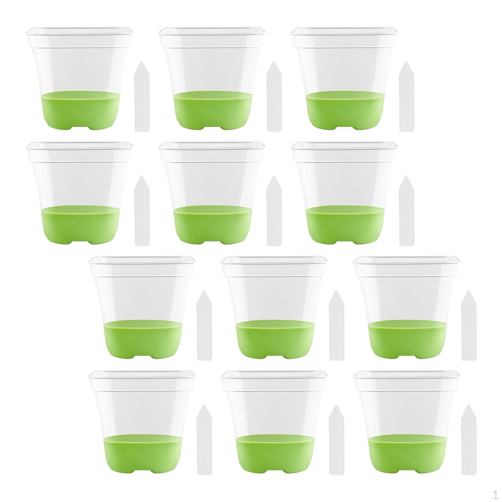 

12 шт. цветочных горшков для рассады растений многоразовые прозрачные с этикетками рассада растений