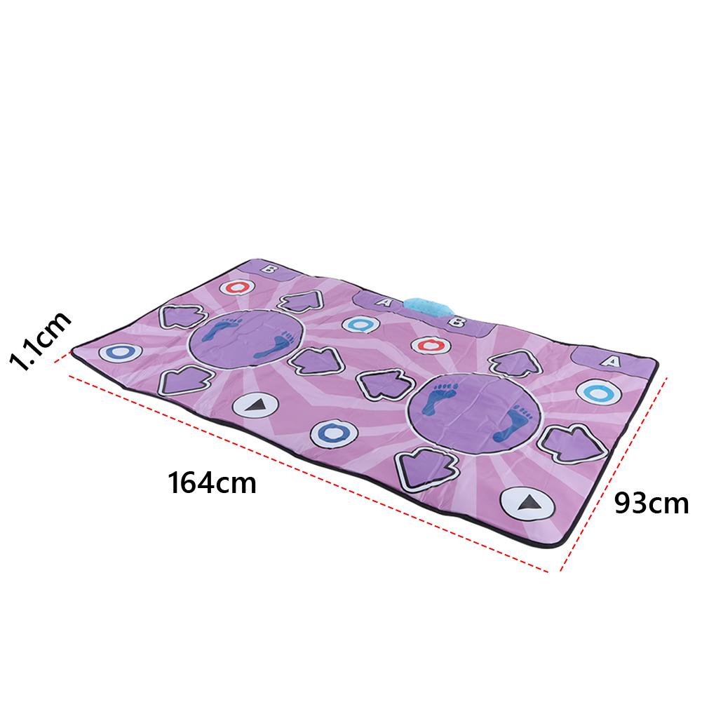 Double Dancing Mat Double User Family Game Mat with Wireless Controller Musical Dance Mat Non-Slip Somatosensory Dancing Mat