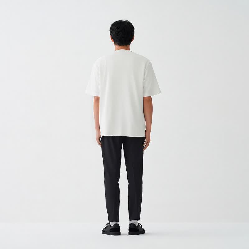 MUJI Men's Water-Resistant Stretch Tapered Pants