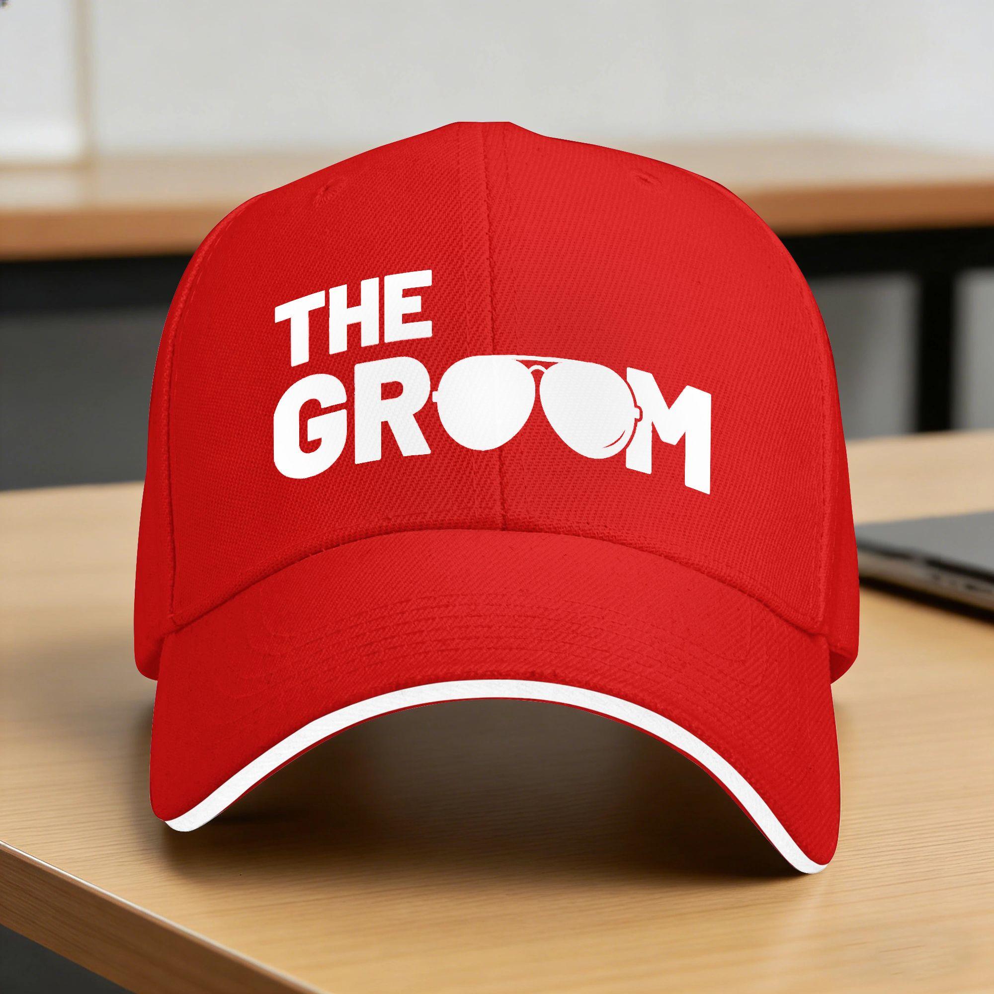 The Groom Squat Bachelor Supplies Party Wedding Baseball Cap Vintage Trucker Hat FeUnisex Unisex Outdoor Sports Baseball Caps One Size