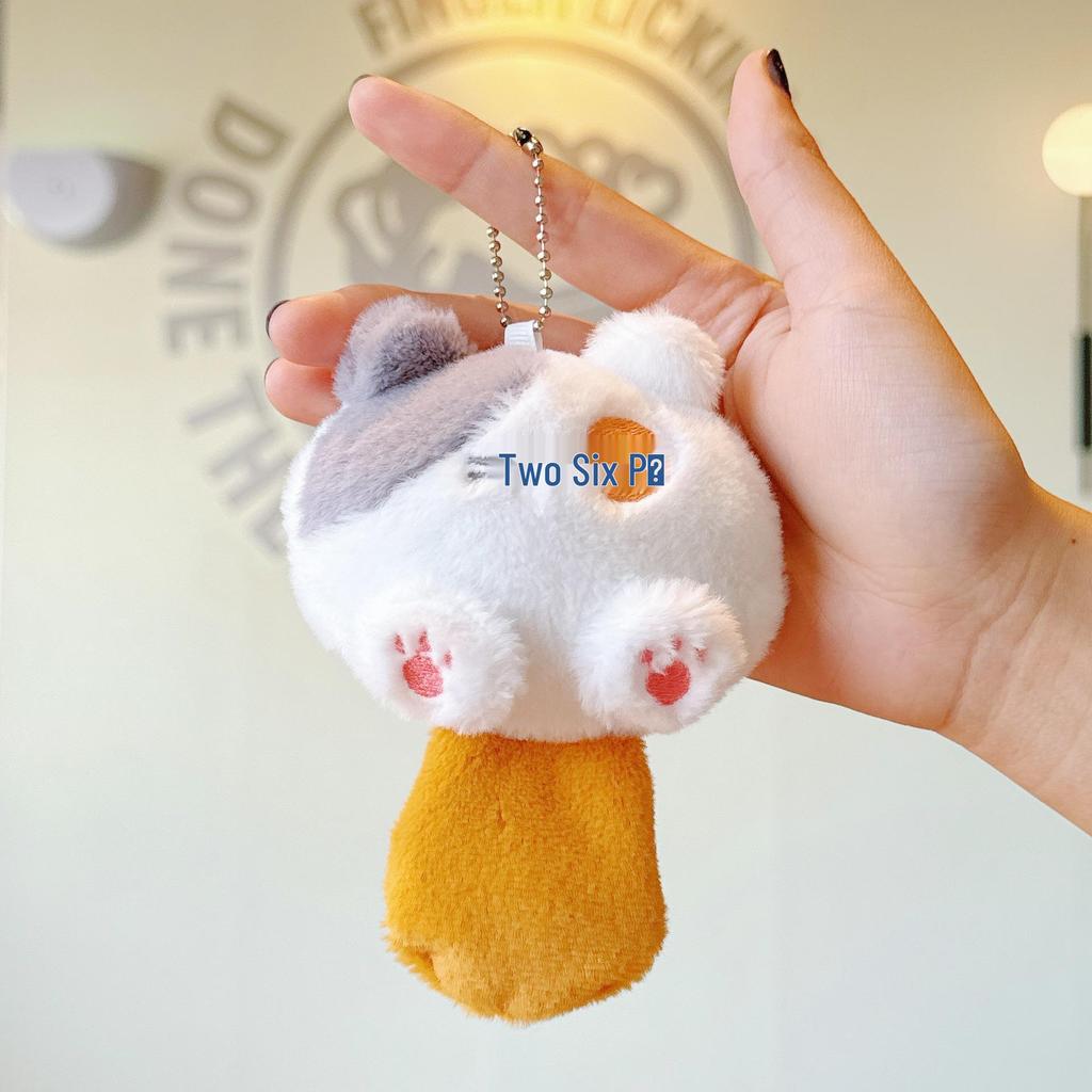 Cute Squeaky Kitten Keychain Plush Toy and Bag Charm