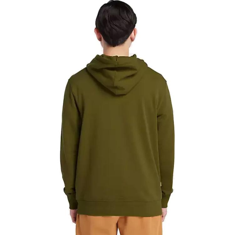 Timberland Felpa con Stampa Logo sul Retro Uomo felpe Verde Oliva A5PVA-A58