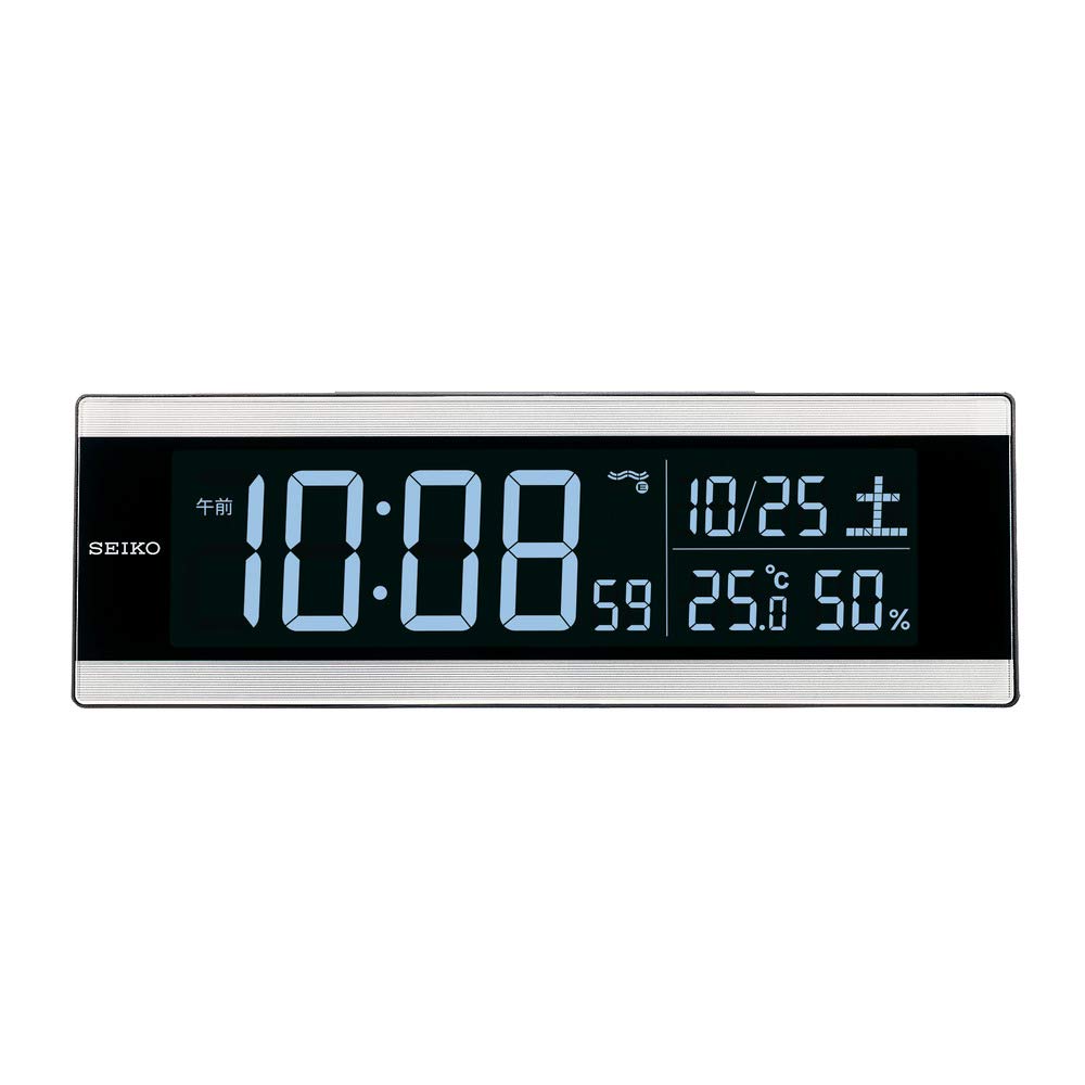 Seiko Clock Seiko Clock Table Clock Alarm Clock Radio Digital AC Color LCD Series C3 Silver Hairline Body X X Cm DL306S 04 Size 7.3 22.2 4.4