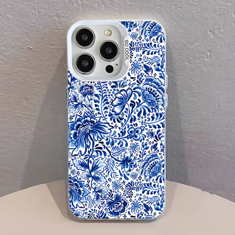 

blue and white china pattern Phone Case For iPhone 17,16,15,14,13,12,11,Pro,Max,Plus,SE,Air,Mini Anti Fall White Bumper iPhone15