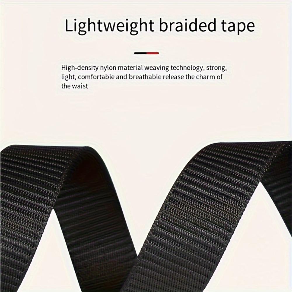 Herrenmode Canvas Gürtel Automatische Schnalle - Geeignet für Outdoor mit Jeans, Verschleißfester Wasserdichter Sportgürtel, Schwarz