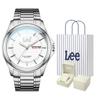 Lee Wrist Watch Quartz Movement Steel Strap 37MM White Dial Men's Watches C331-M464