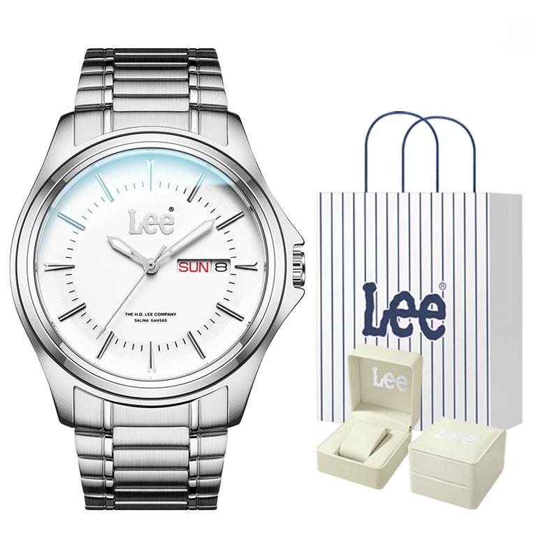 Lee Wrist Watch Quartz Movement Steel Strap 37MM White Dial Men's Watches C331-M464