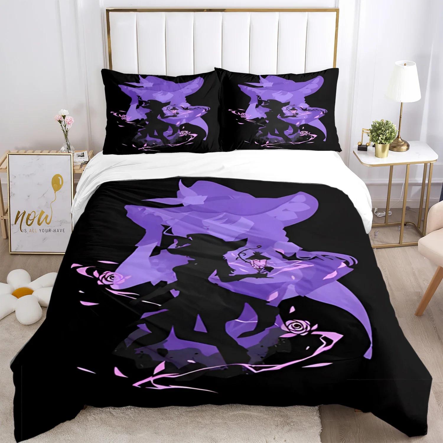 

Genshin Impact Print Three Piece Bedding Set Fashion Article Children Or Adults For Beds Quilt Covers Pillowcases Bedding Set 70x133cm 2pcs