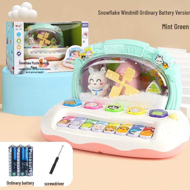 Snowflake Musical Keyboard Toy for Early Childhood Development, Ages 0-2