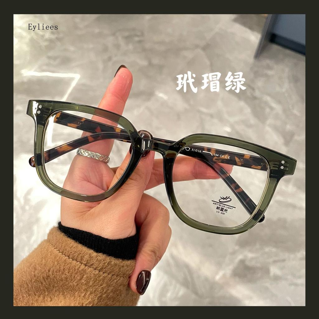 Green Leopard Frame Clear Lens Glasses Square Myopia Nerd Spectacles Degree -1.0 -2.0 To -4.0 Gafas De Lectura Mujer Óculos