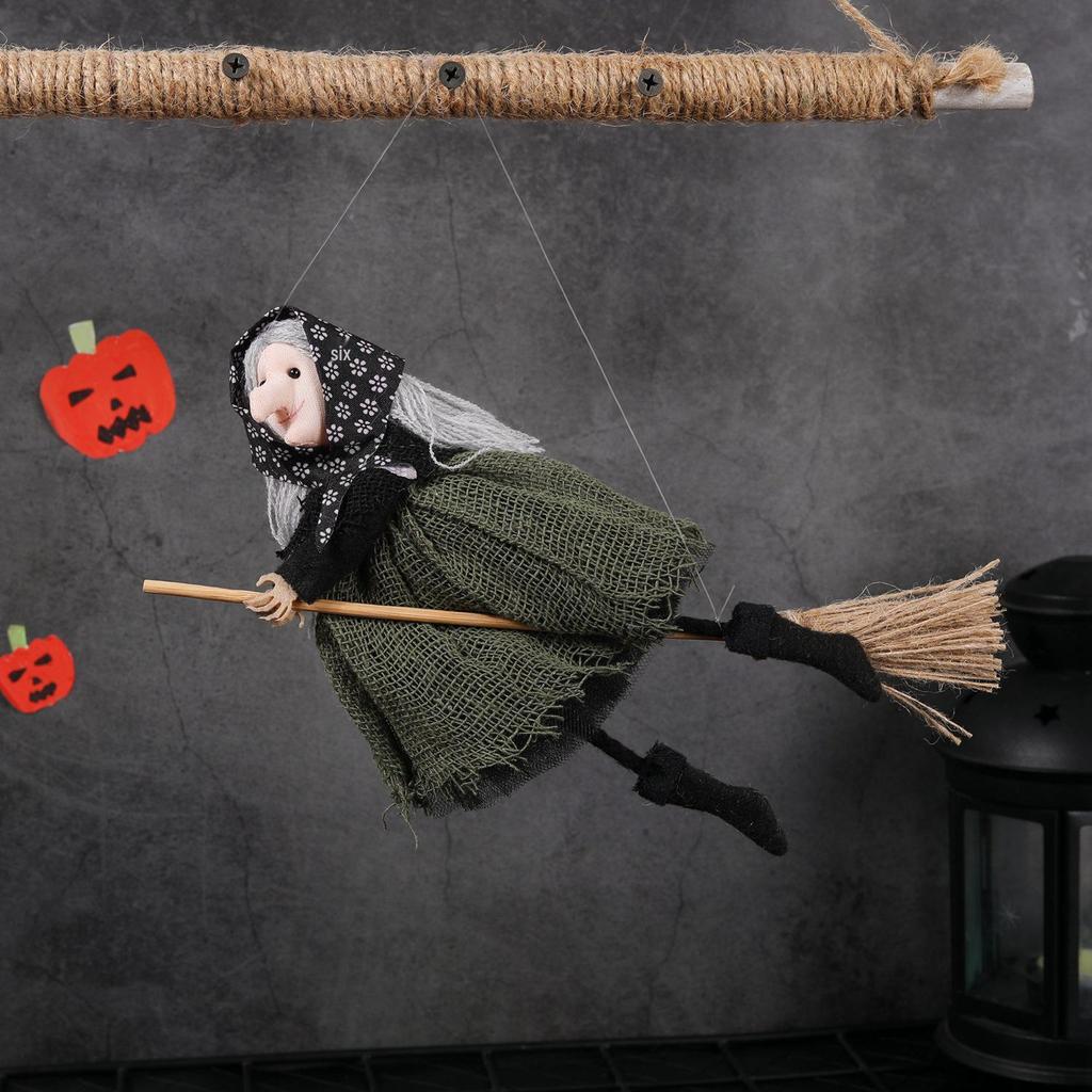Halloween Witch Broom Hanging Ornament for Kids