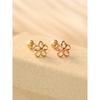 14K Point Five-Petal Piercing Earrings