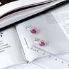 Silver Earrings with Natural Ruby 4.846ct, Cubic Zirconia (2165231)