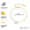 Minimalist Heart-shaped Anklet for Women,Gold Color Flat Rolo Chain Stainless Steel Anklets,Fashion Jewelry Gifts
