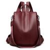 Bolsa de Ombro Dupla, Mochila Escolar de Ombro Único, Bolsa de Viagem Grande para Senhoras, Mochila de Couro Macio