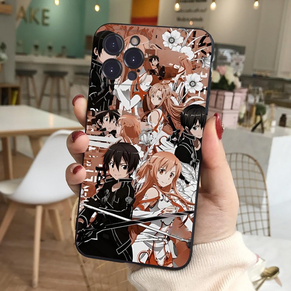 Sword Art Online SAO Anime Phone Case For iPhone 15 6 7 8 Plus 11 12 13 14 Pro SE 2020 MAX Mini X XS XR Back Funda Cover
