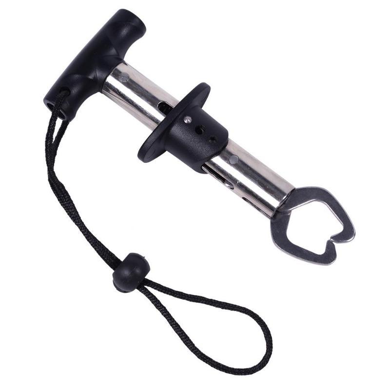 Fish Control Device Stainless Steel Belt Weighing with Ruler Fish Lock Fish Clamp Fish Catch Device Fish Clamp Fishing Gear
