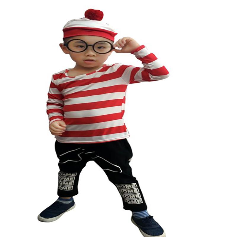 Ladies Adult Us Wheres Wally Wenda Costume Cartoon Waldo Cosplay Dress Fancy