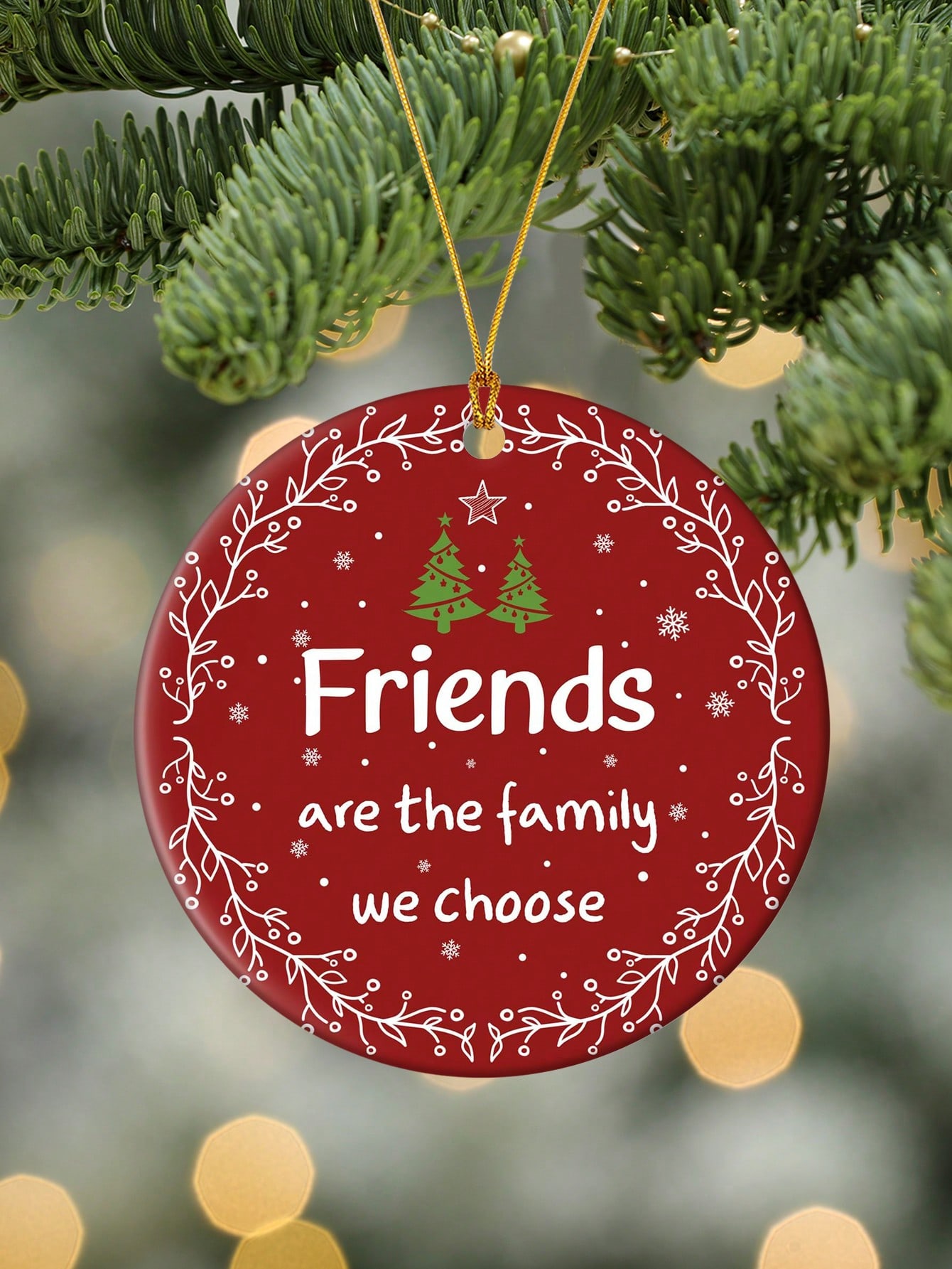 

1 шт. Рождественское и Дружба Рождественское украшение для елки 2D Акриловая плоская подвеска для украшения автомобиля красный