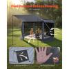 SucceBuy Pop up Gazebo Screen Tent Large Camping Canopy Tent with Removable Top & Carry Bag Quick-Set & Bite-Proof for Backyard