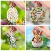 Easter Acrylic Whimsical Bunny With Colorful Eggs Decorative Car Ornament Hanging