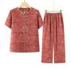 Grandma's 2026 Summer Short-Sleeve Shirt Set for Middle-Aged and Elderly Women