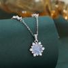 Bingyu Snowflake Necklace: Women's Luxurious Starburst Design, Ultra-Shiny Micro-Pave Christmas Clavicle Chain.