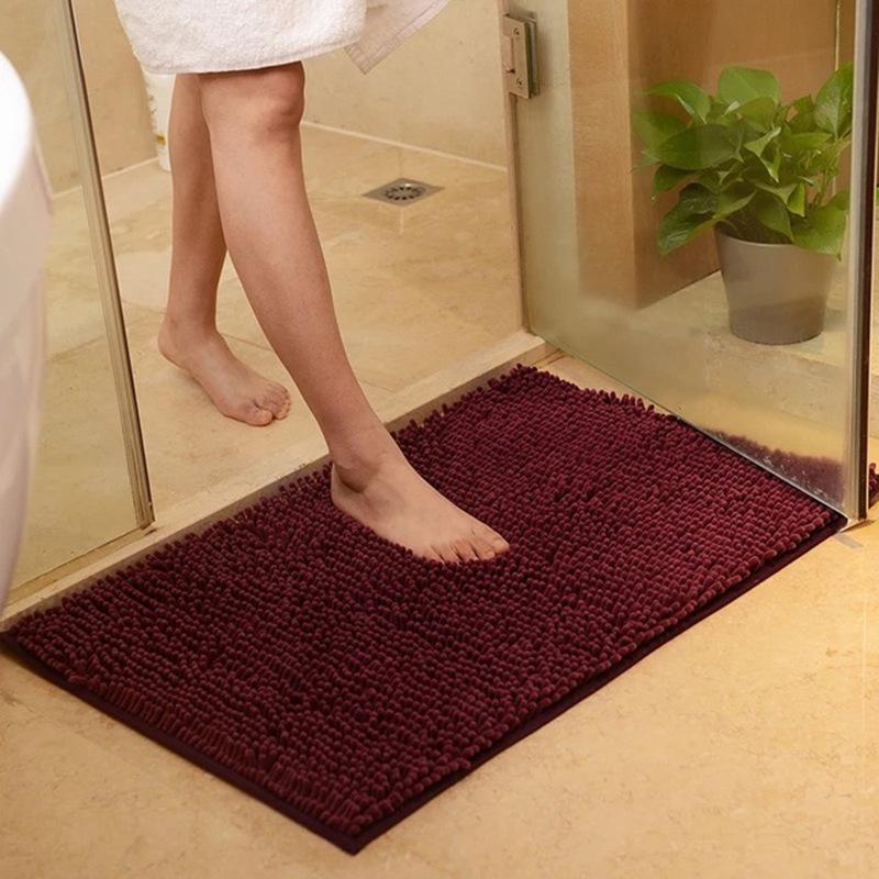 Floor Mat Bathroom Non-Slip Absorbent Door Mat Chenille Baby Play Mat Bedroom Stair Mat Foot Carpet