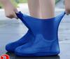 1 Pair Latex Water Proof Shoe Covers Lip-resistant Rubber Rain Boot Rain Gear Overshoes Black Accessories for Outdoor Rainy Day
