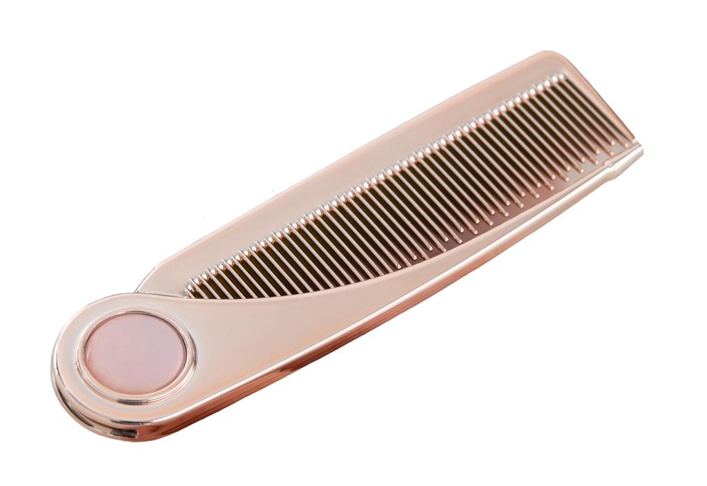 Foldable Hair Pink Gold U-ni Comb,