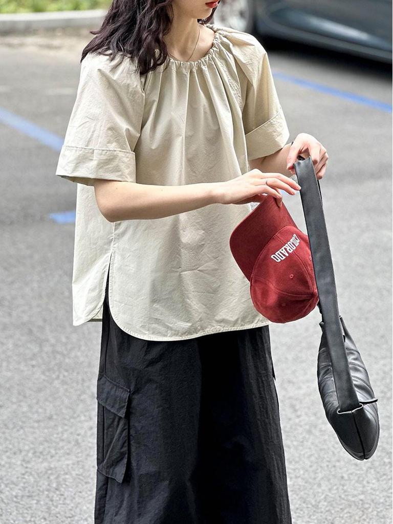 Orange Zhi 2025 Spring/Summer Women's Loose Slimming Babydoll Sleeveless Shirt