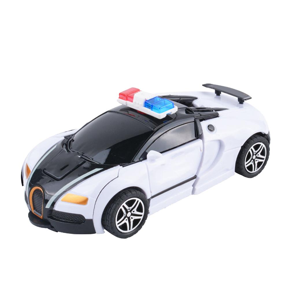 Transformerende billeketøy Slagfast dobbel treghet Robust slitesterk robotbilleketøy for barn Gutter Hvit