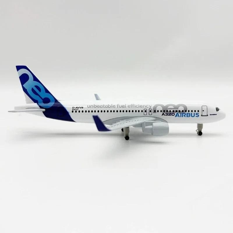 20cm Prototype A320 Aircraft Model Metal Replica Miniature Airplane with Landing Gears Room Decor Souvenir Toy Aviation Collecte