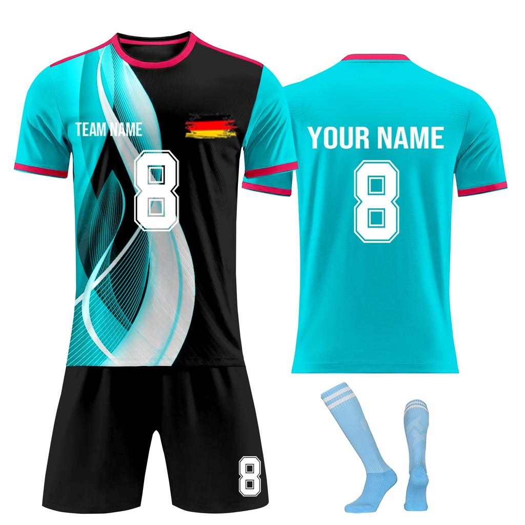 Personalised Shirts Kit Mens Girls With Name Number Custom Football Jerseys For Boys Training Suit