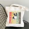 Frenchie French Bulldog Print Reusable Women Shopping Tote Bag Women Shoulder Bag Students Teacher Book Bag Travel Storage Bags