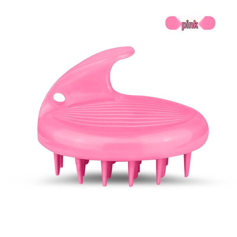 Multi-functional Scalp Massage & Cleaning Brush with Plastic Handle for Shampooing & Bathing